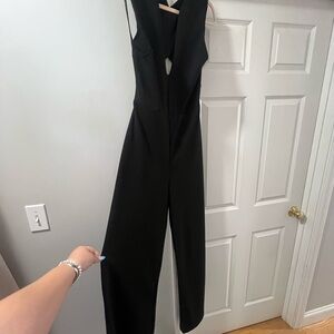 Lulu's Black Sleeveless Jumpsuit with Fitted Bodice